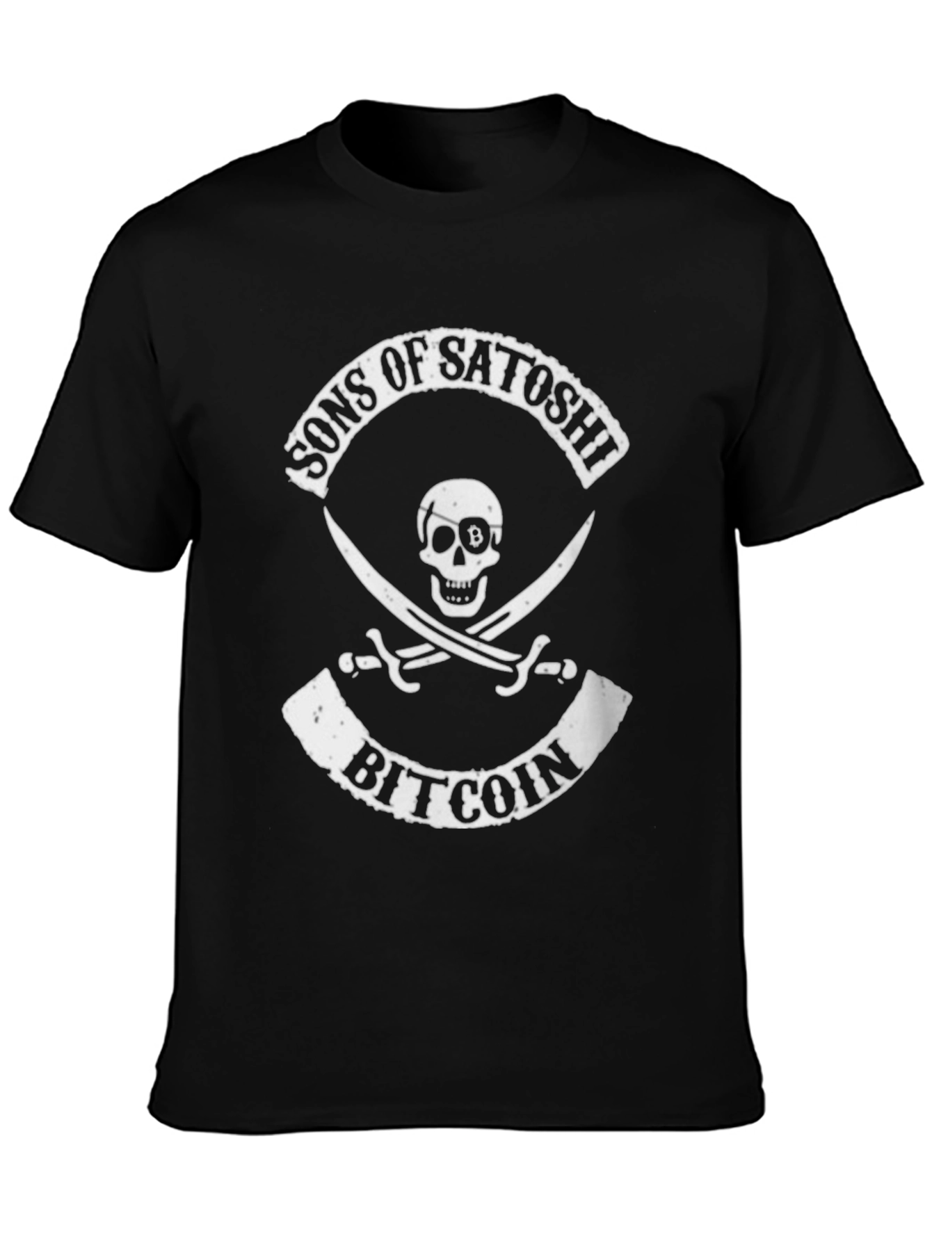 Sons of Satoshi Bitcoin T-Shirt - Pirate Skull