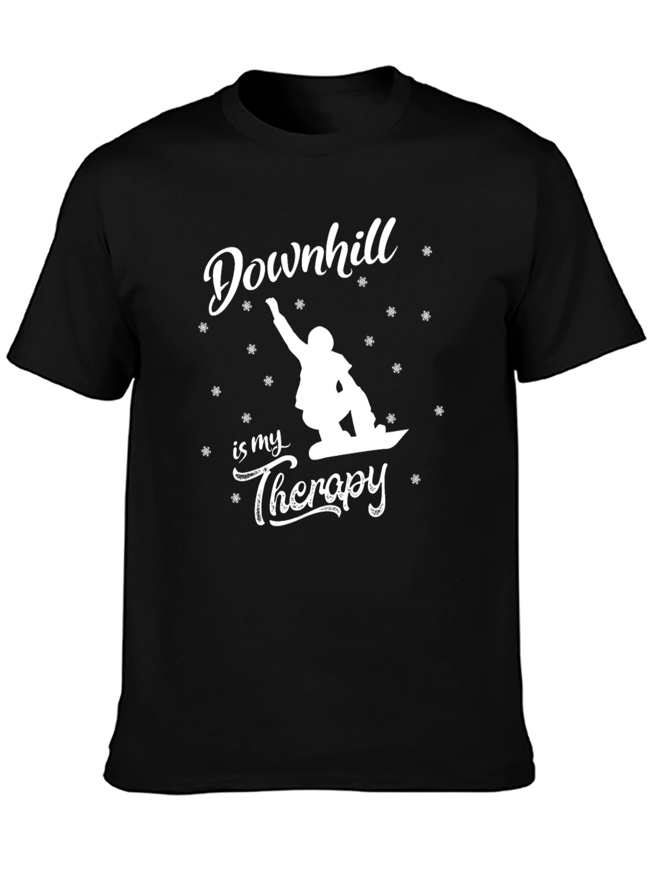 Downhill is My Therapy T-Shirt - Snowboarding Tee