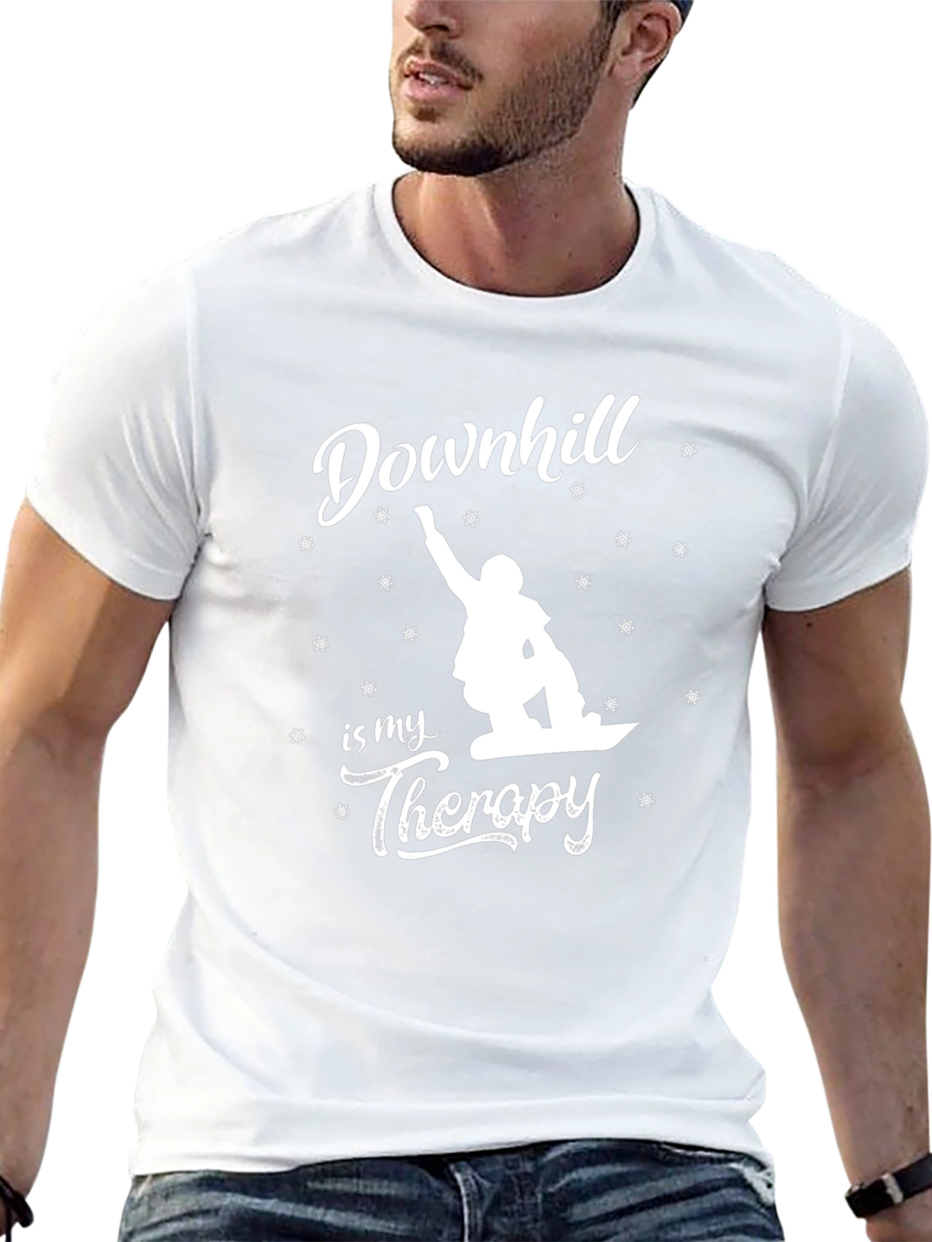 Downhill is My Therapy T-Shirt - Snowboarding Tee