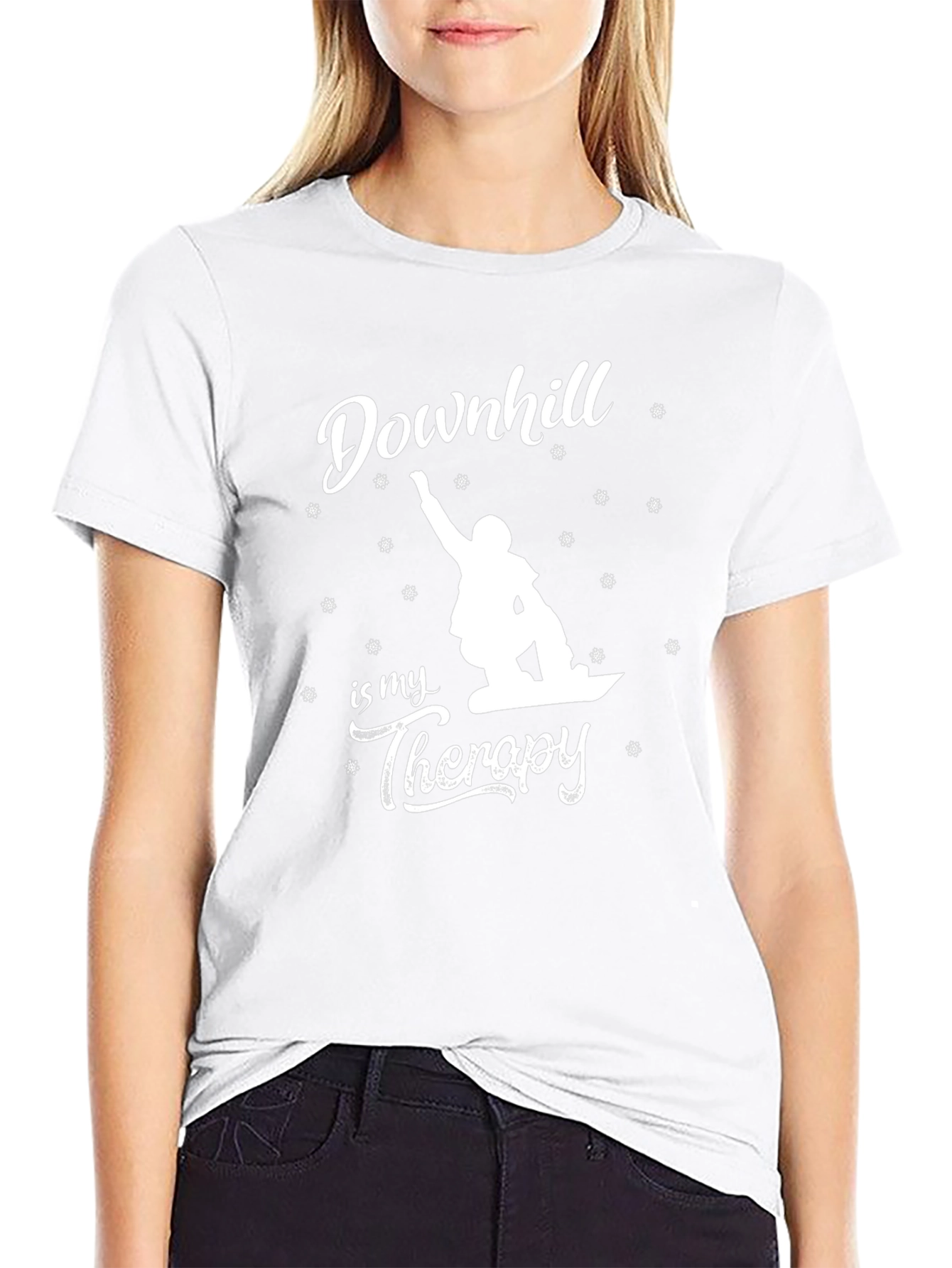 Downhill is My Therapy T-Shirt - Snowboarding Tee
