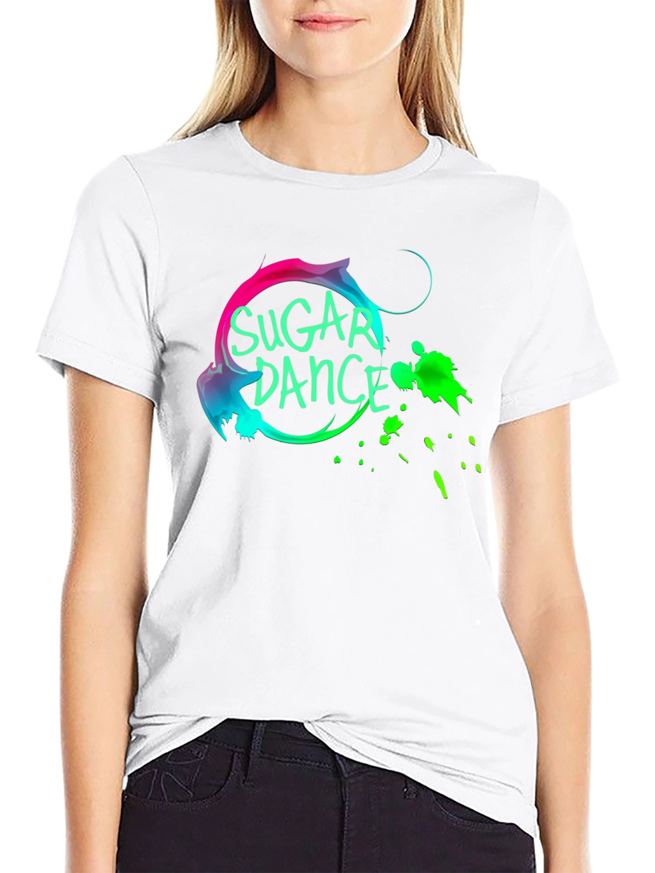 Sugar Dance Black Graphic Tee