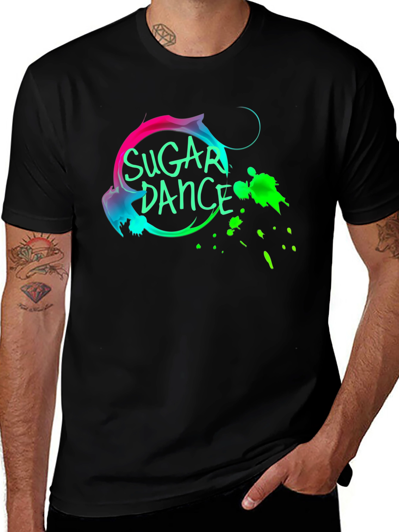 Sugar Dance Black Graphic Tee