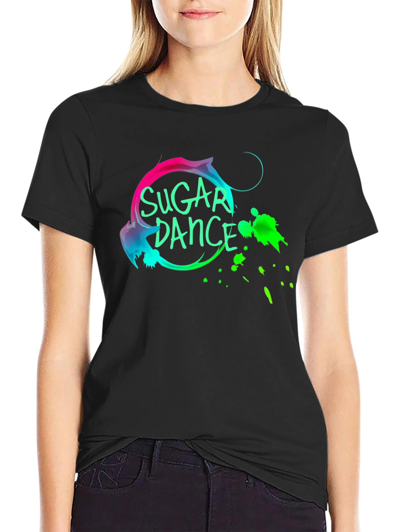 Sugar Dance Black Graphic Tee