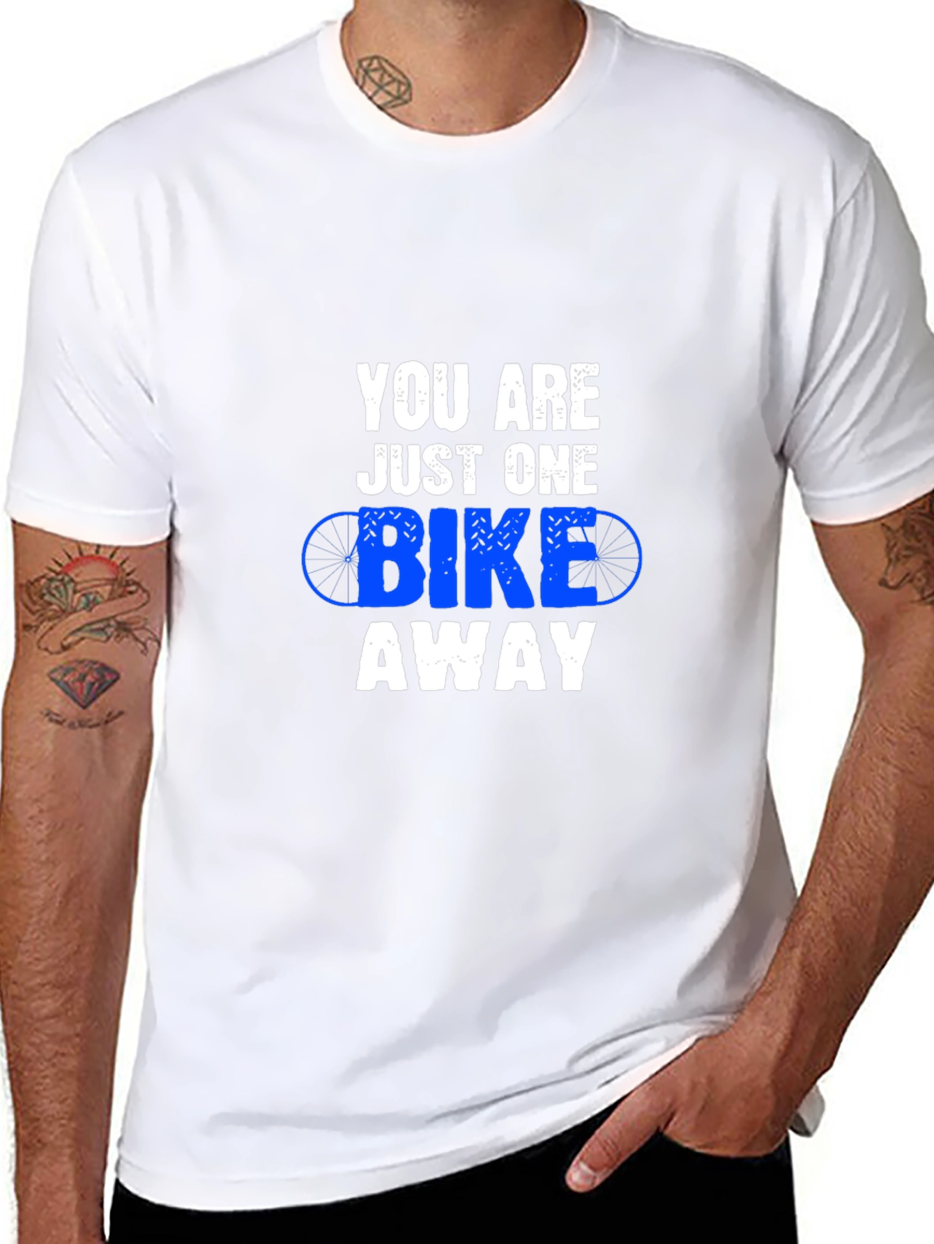 Bike Away Black Graphic Tee
