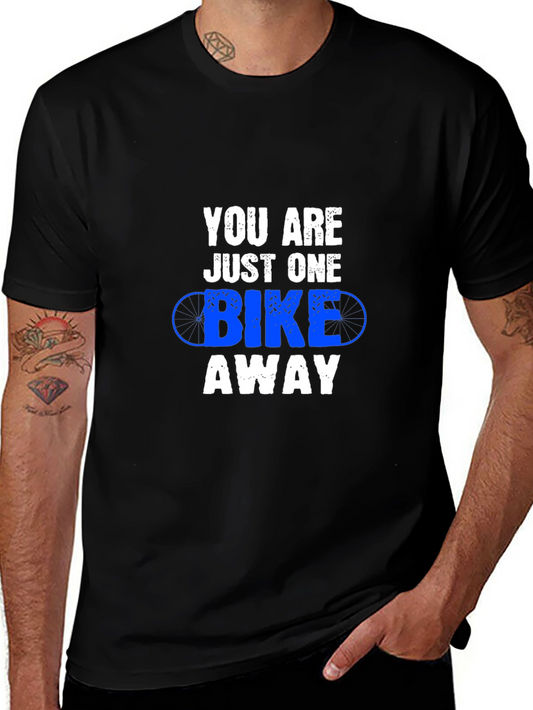 Bike Away Black Graphic Tee