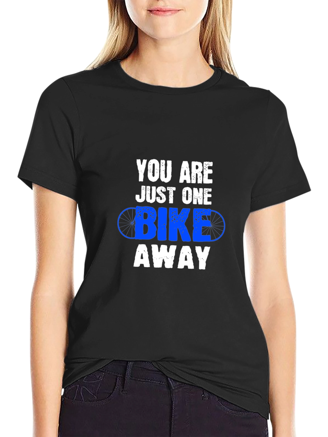 Bike Away Black Graphic Tee