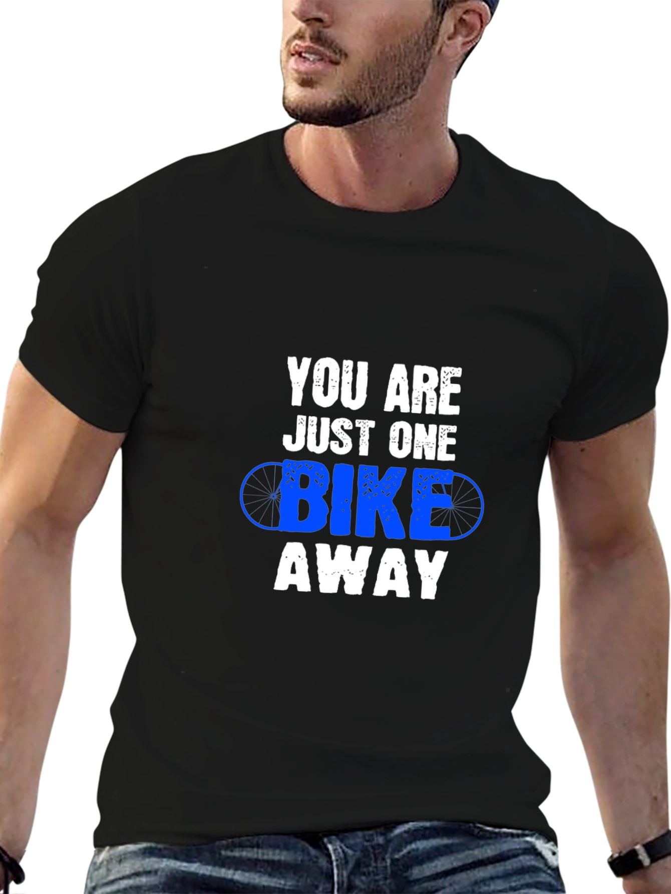 Bike Away Black Graphic Tee