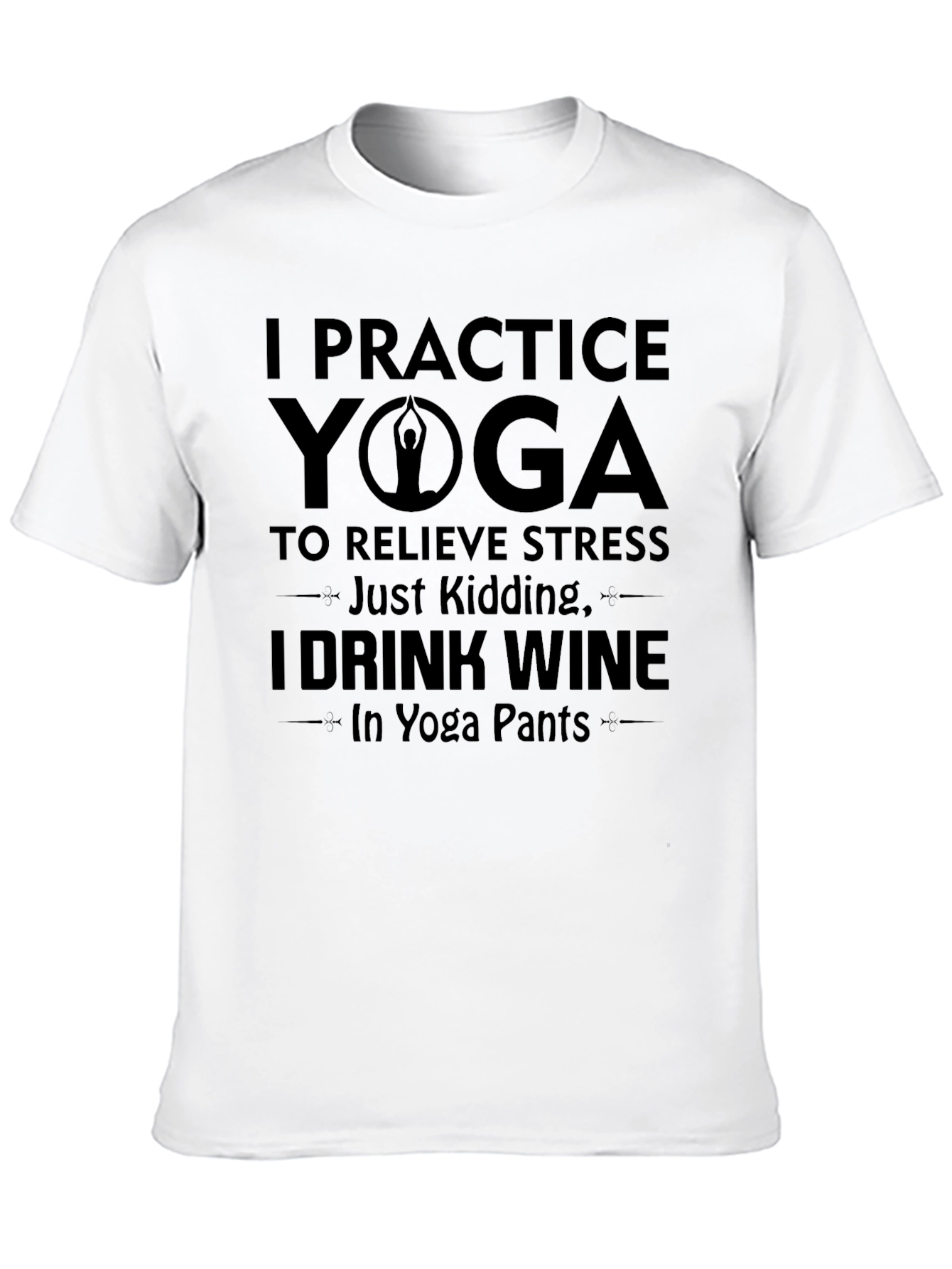 Yoga and Wine Graphic T-Shirt