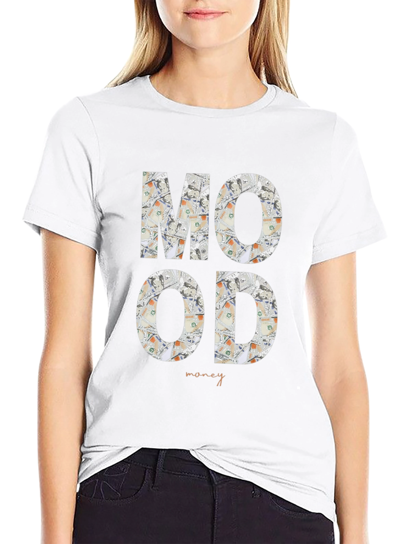 Mood Money Graphic Tee - Black Cotton Shirt