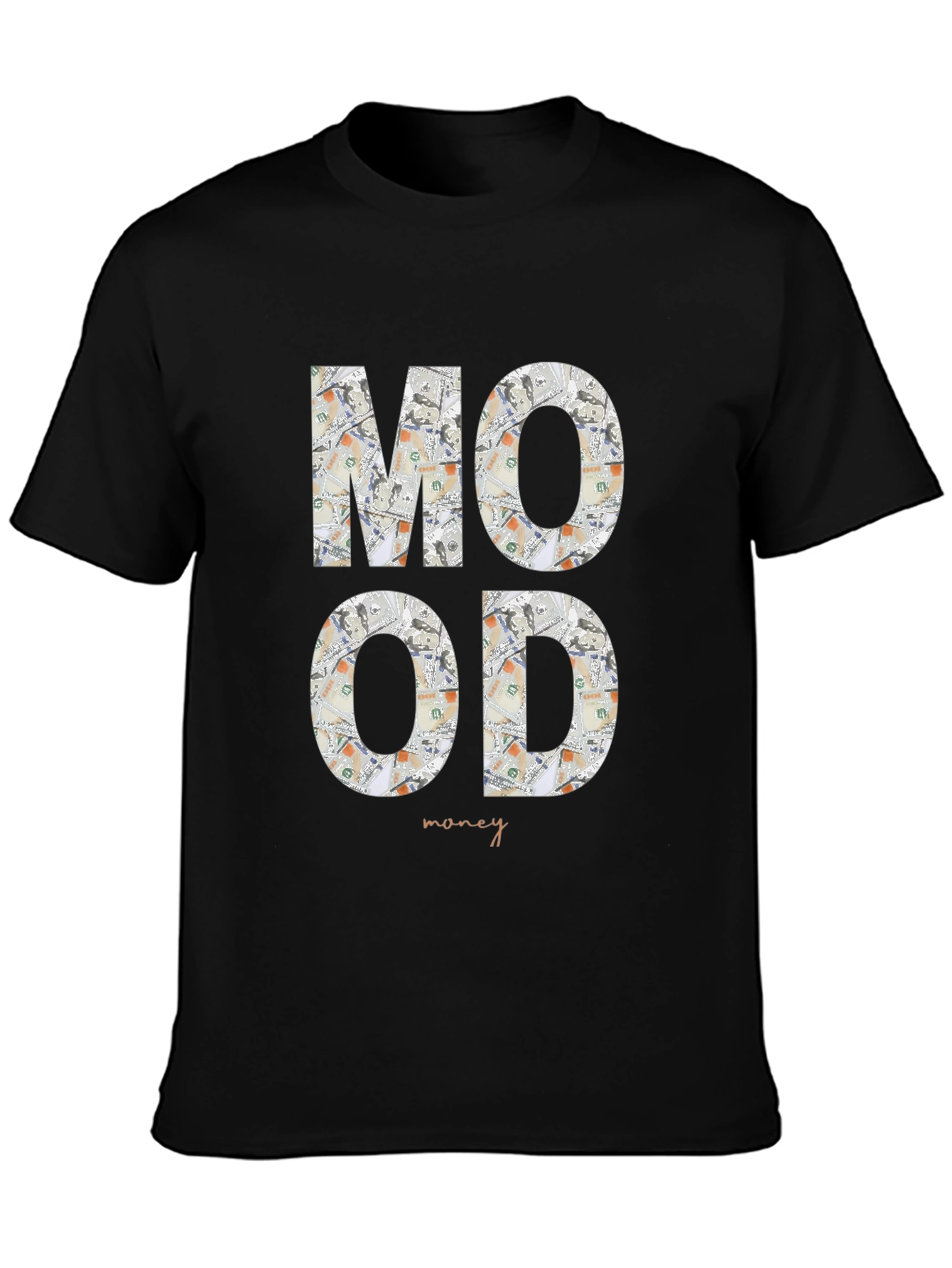 Mood Money Graphic Tee - Black Cotton Shirt