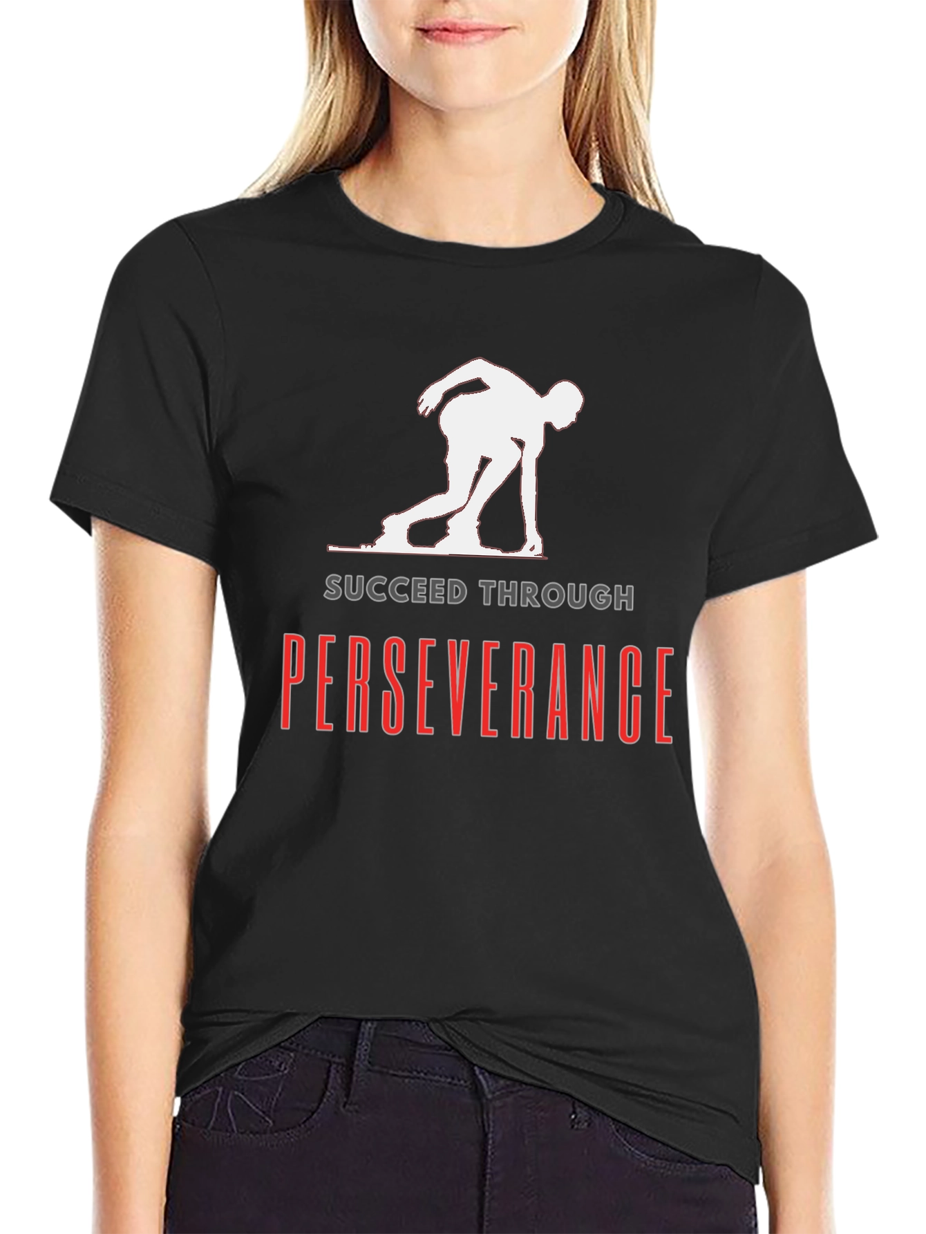 Succeed Through Perseverance Black T-Shirt