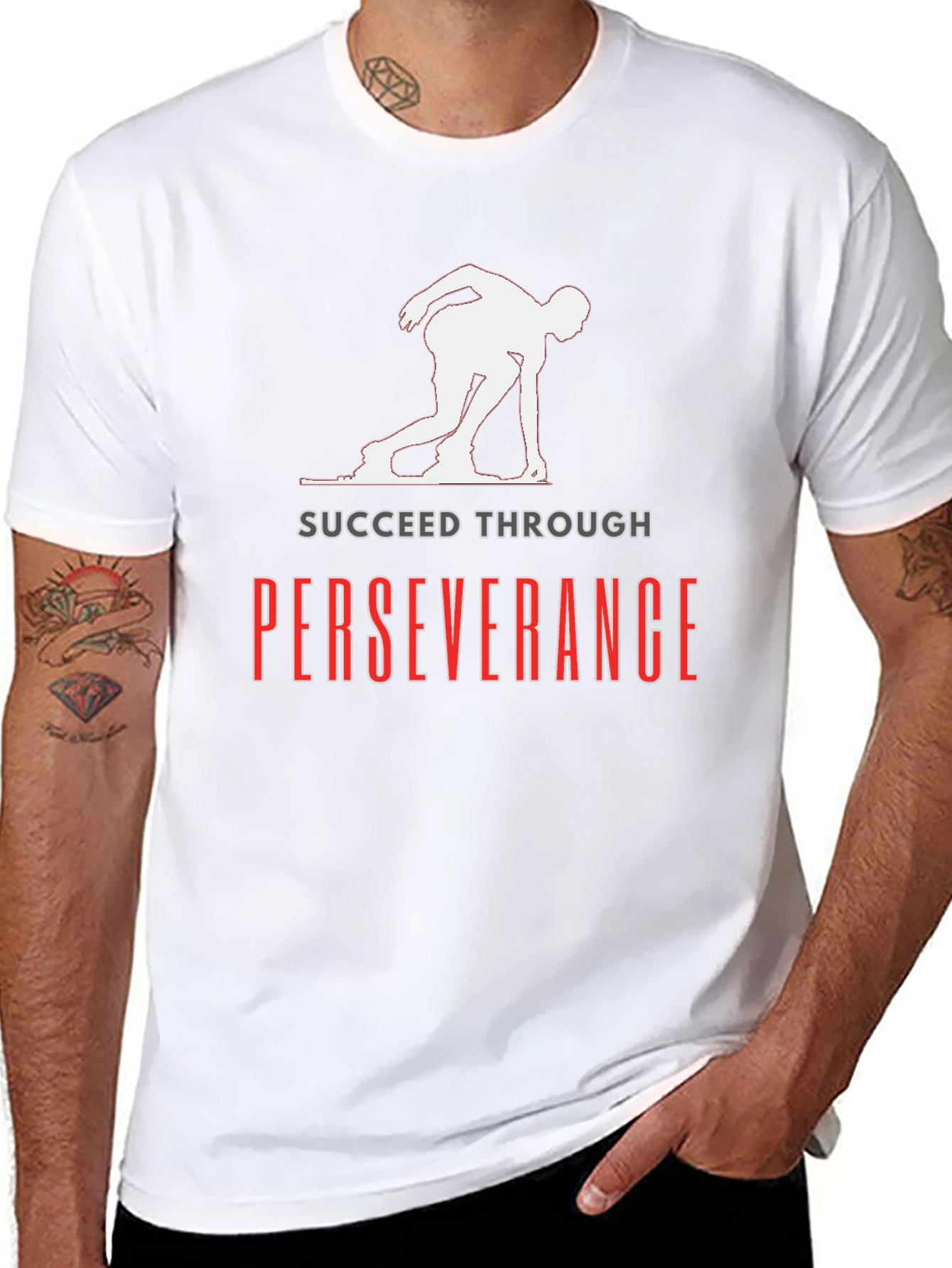 Succeed Through Perseverance Black T-Shirt