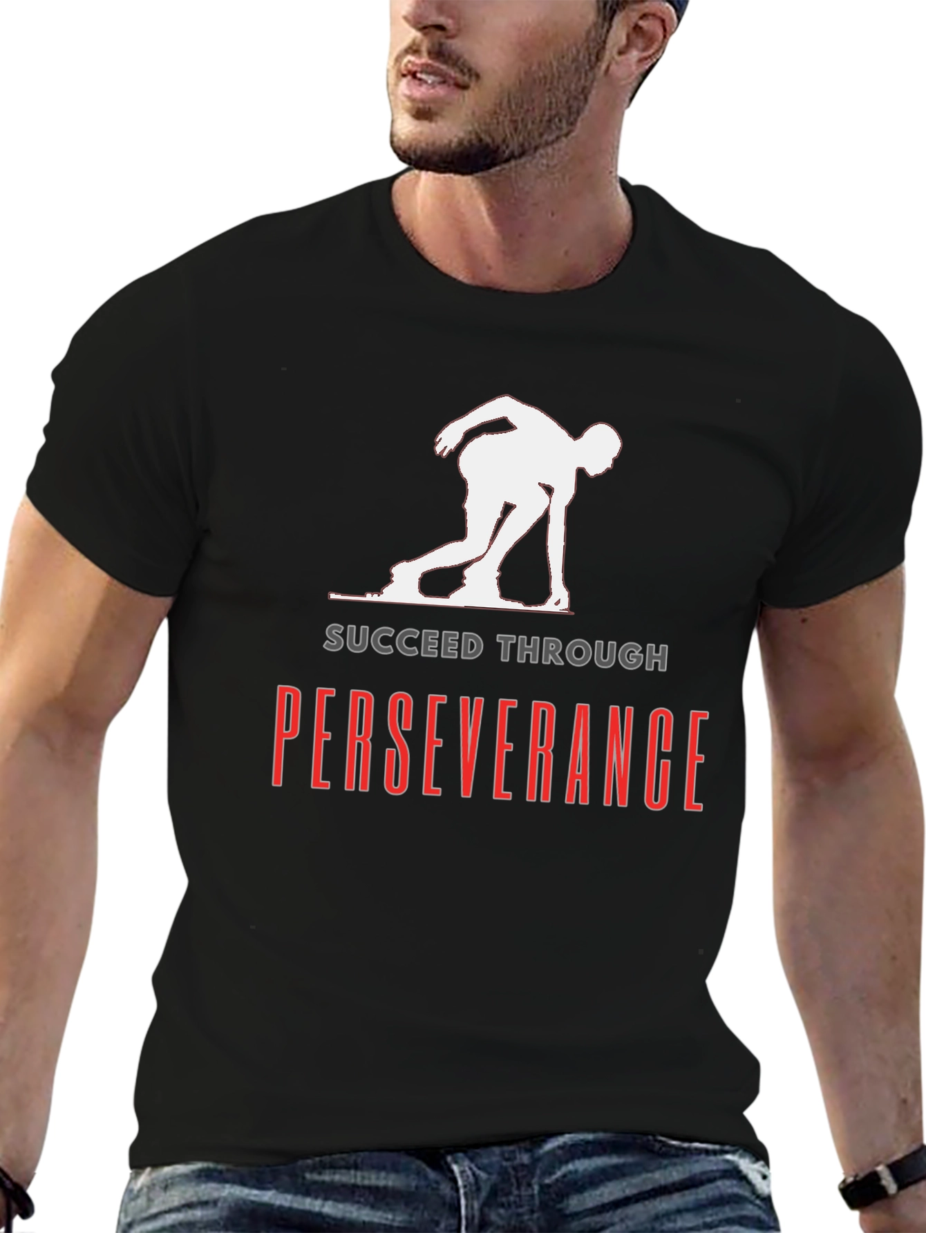 Succeed Through Perseverance Black T-Shirt