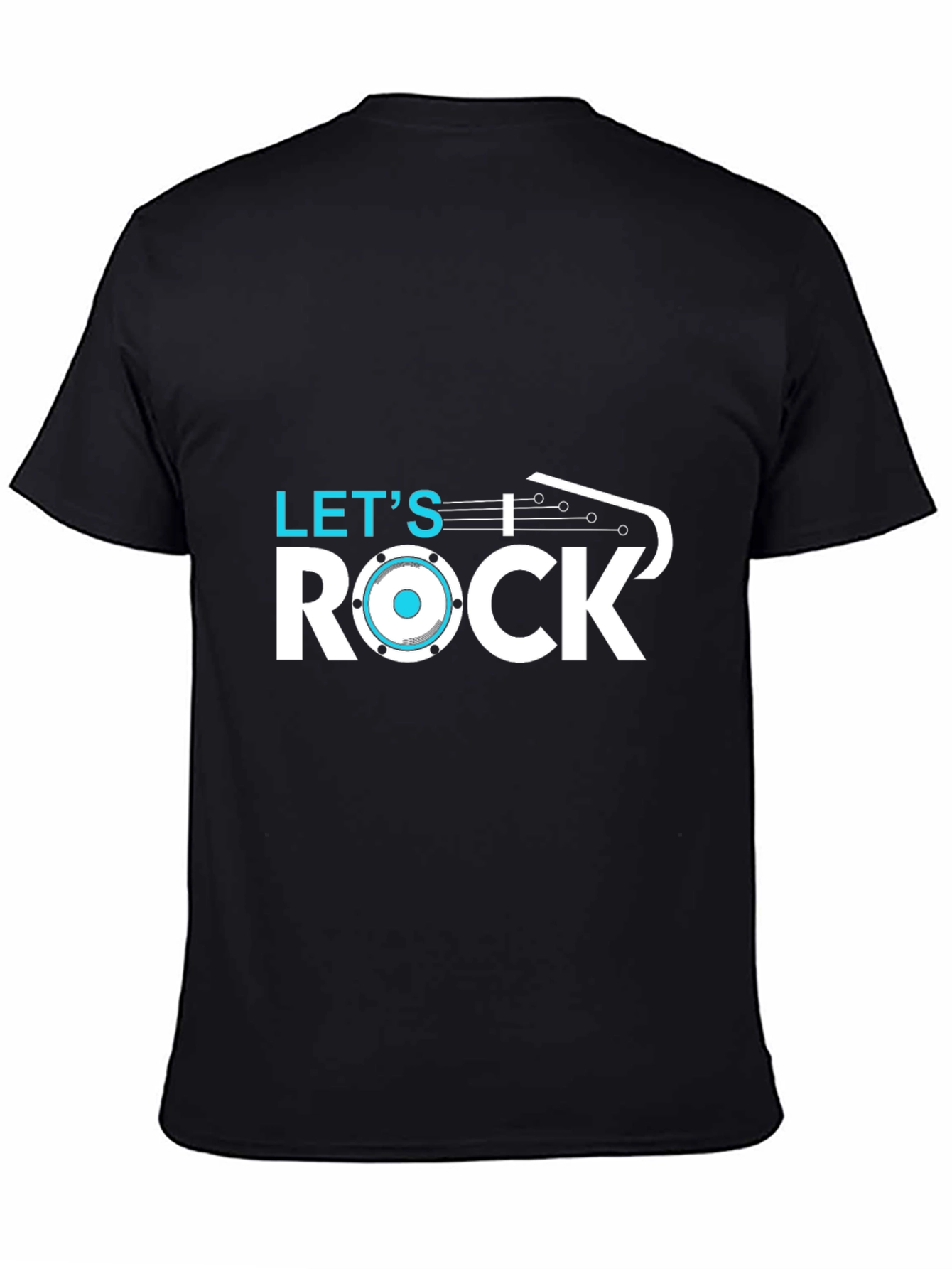 Lets Rock T-Shirt - Black Cotton Graphic Tee