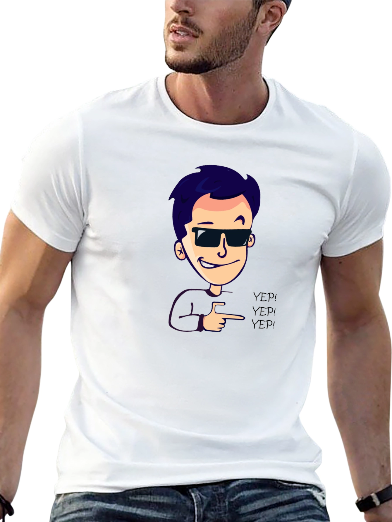 Cool Cartoon Graphic Black T-Shirt