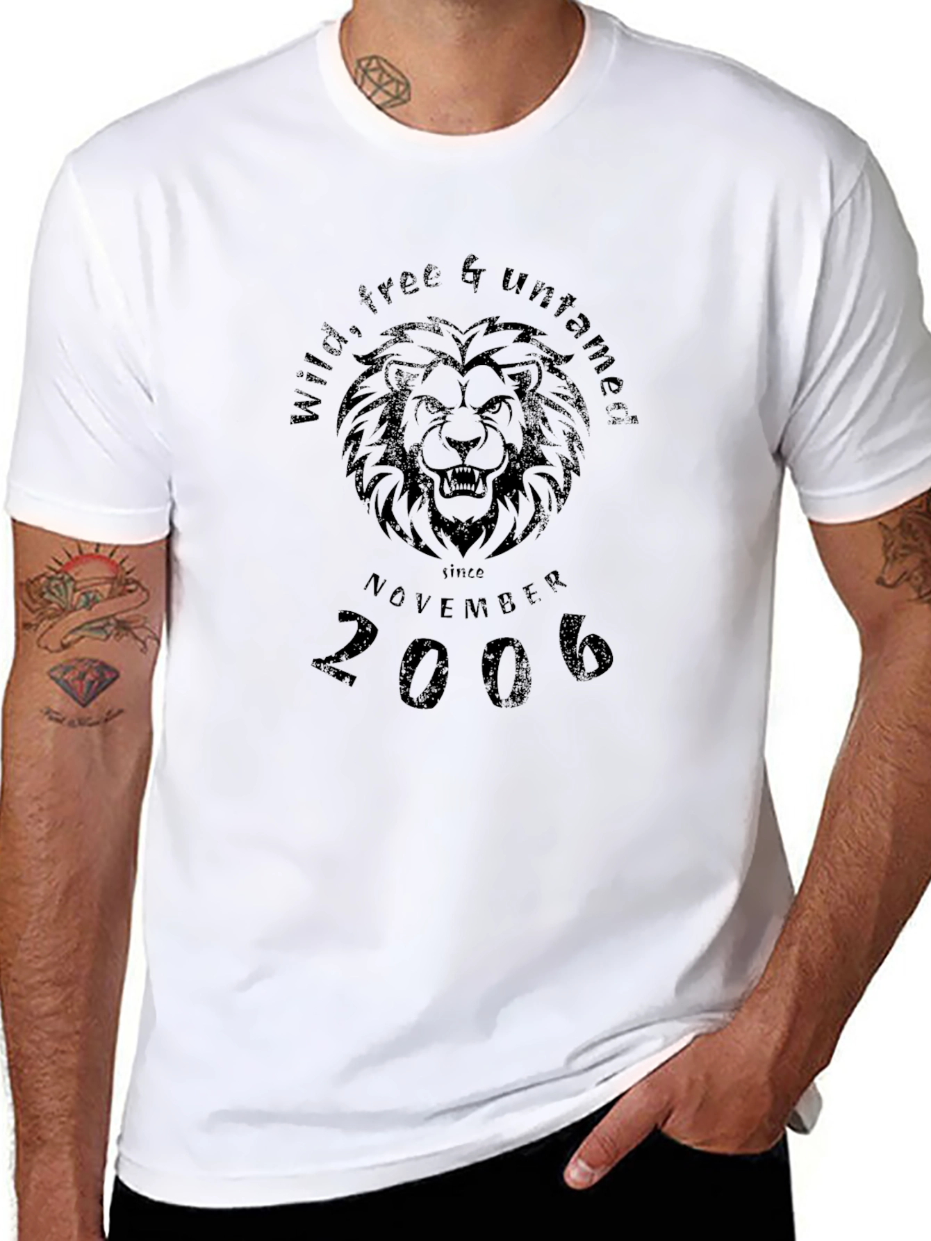 Wild Free & Untamed Since November 2006 Lion T-Shirt