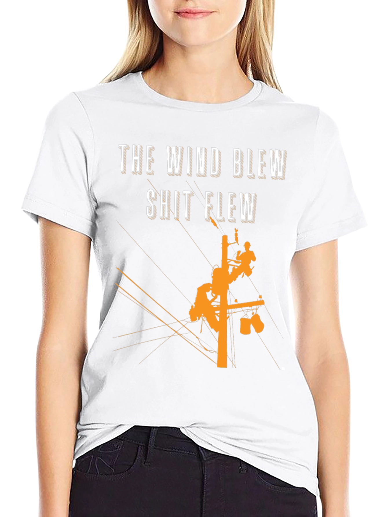 The Wind Blew T-Shirt Lineman Crew Shirt