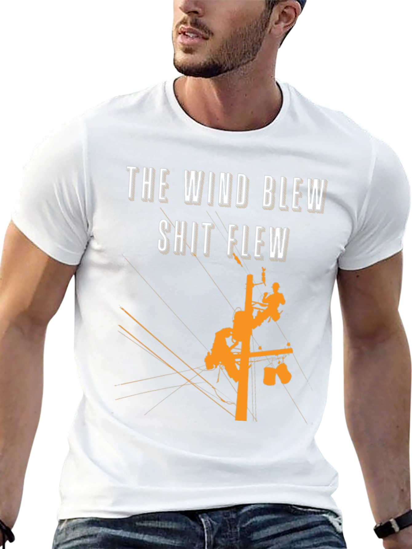 The Wind Blew T-Shirt Lineman Crew Shirt