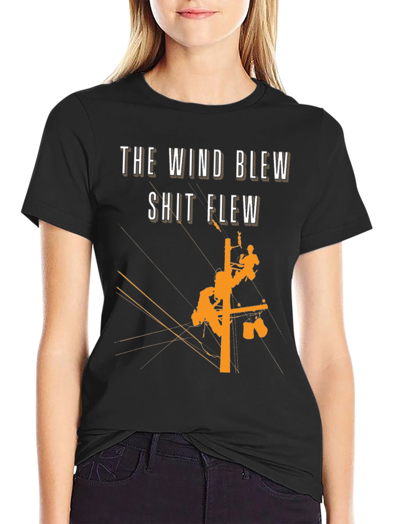 The Wind Blew T-Shirt Lineman Crew Shirt
