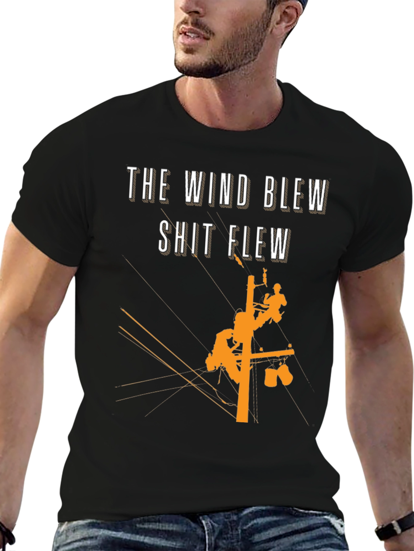 The Wind Blew T-Shirt Lineman Crew Shirt