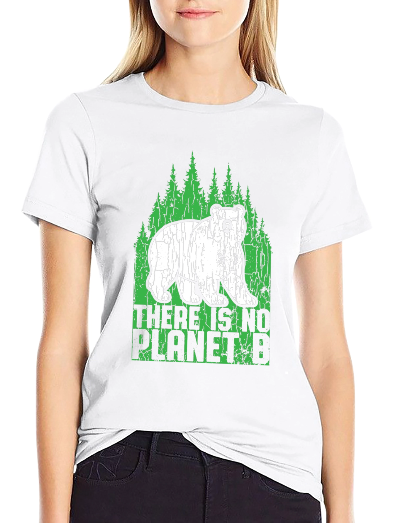 Eco-Friendly No Planet B Bear Graphic Tee