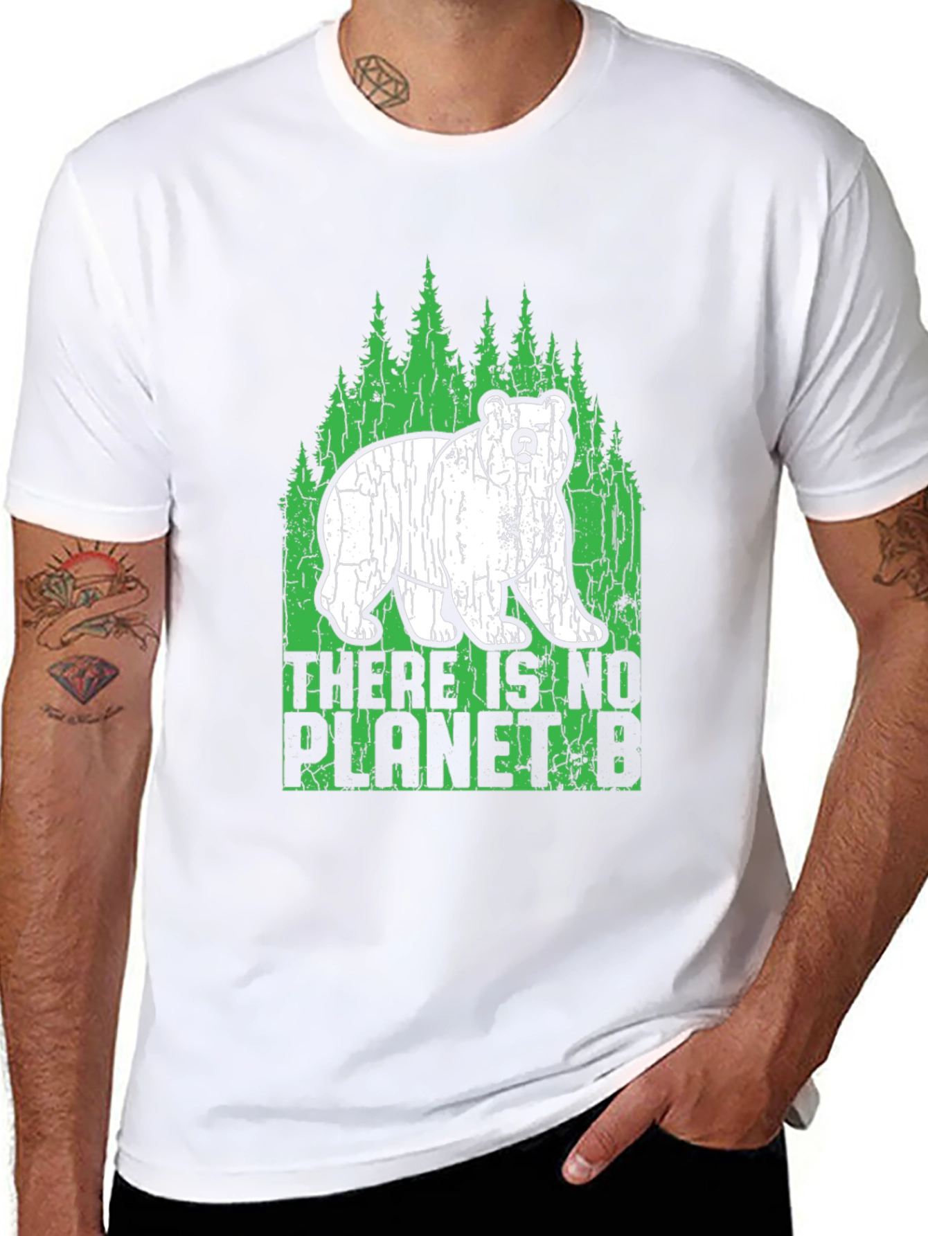Eco-Friendly No Planet B Bear Graphic Tee
