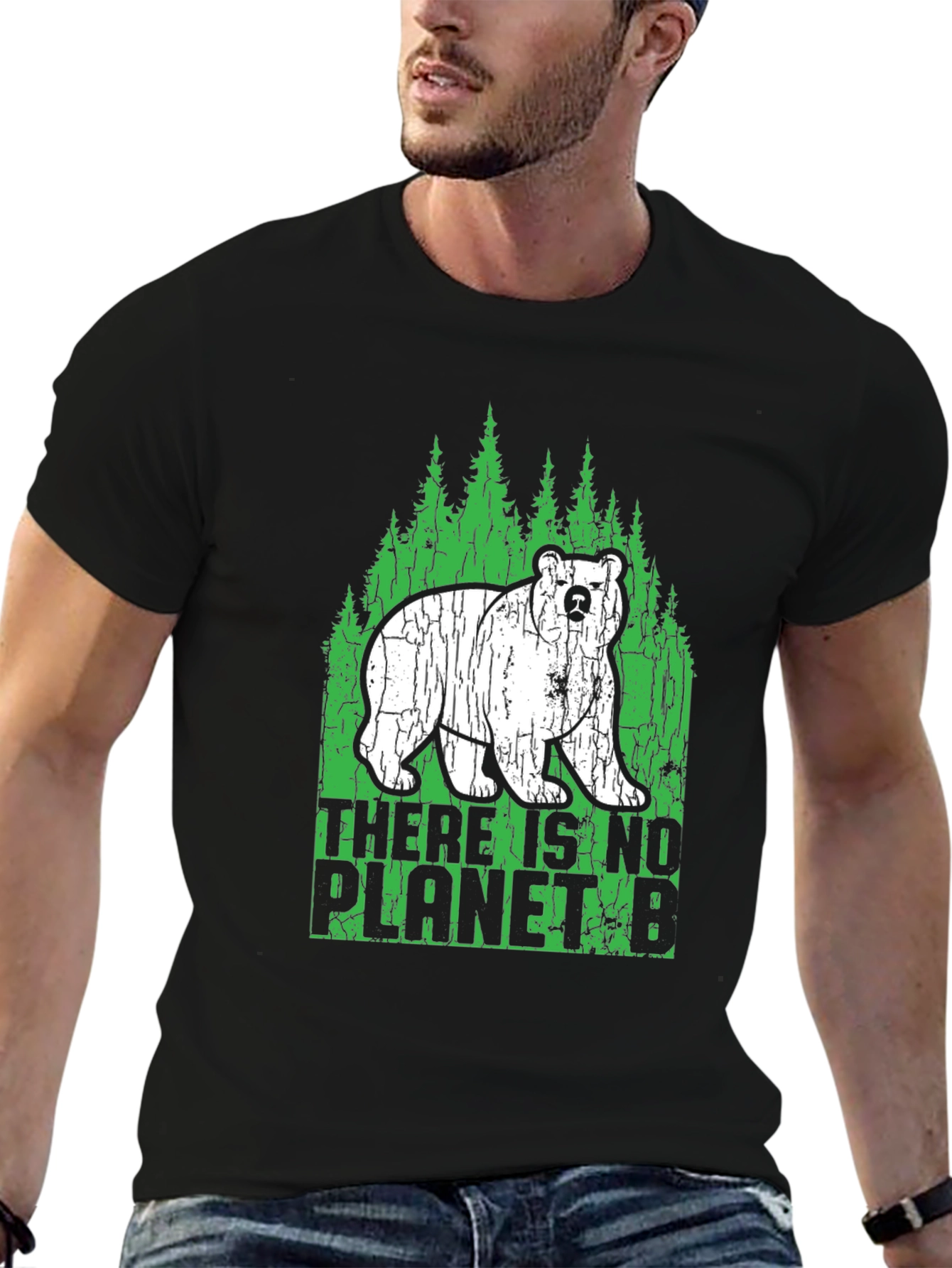 Eco-Friendly No Planet B Bear Graphic Tee