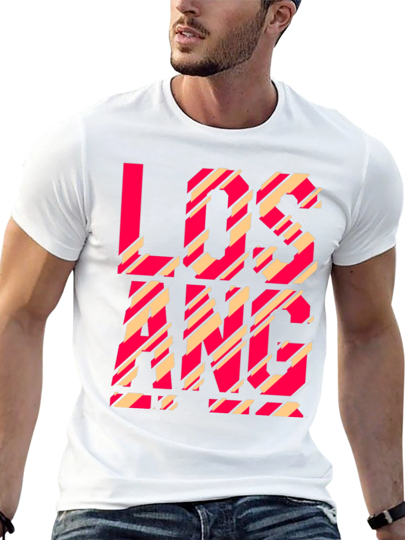 Los Angeles Graphic Tee - Black Cotton Blend