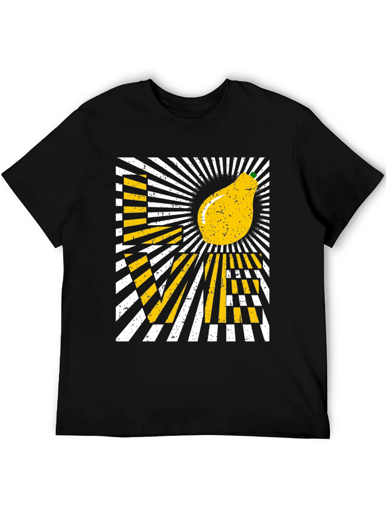 Love Pear Graphic T-Shirt - Black Cotton Tee