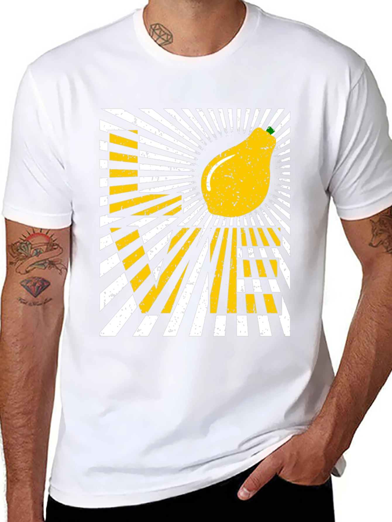 Love Pear Graphic T-Shirt - Black Cotton Tee