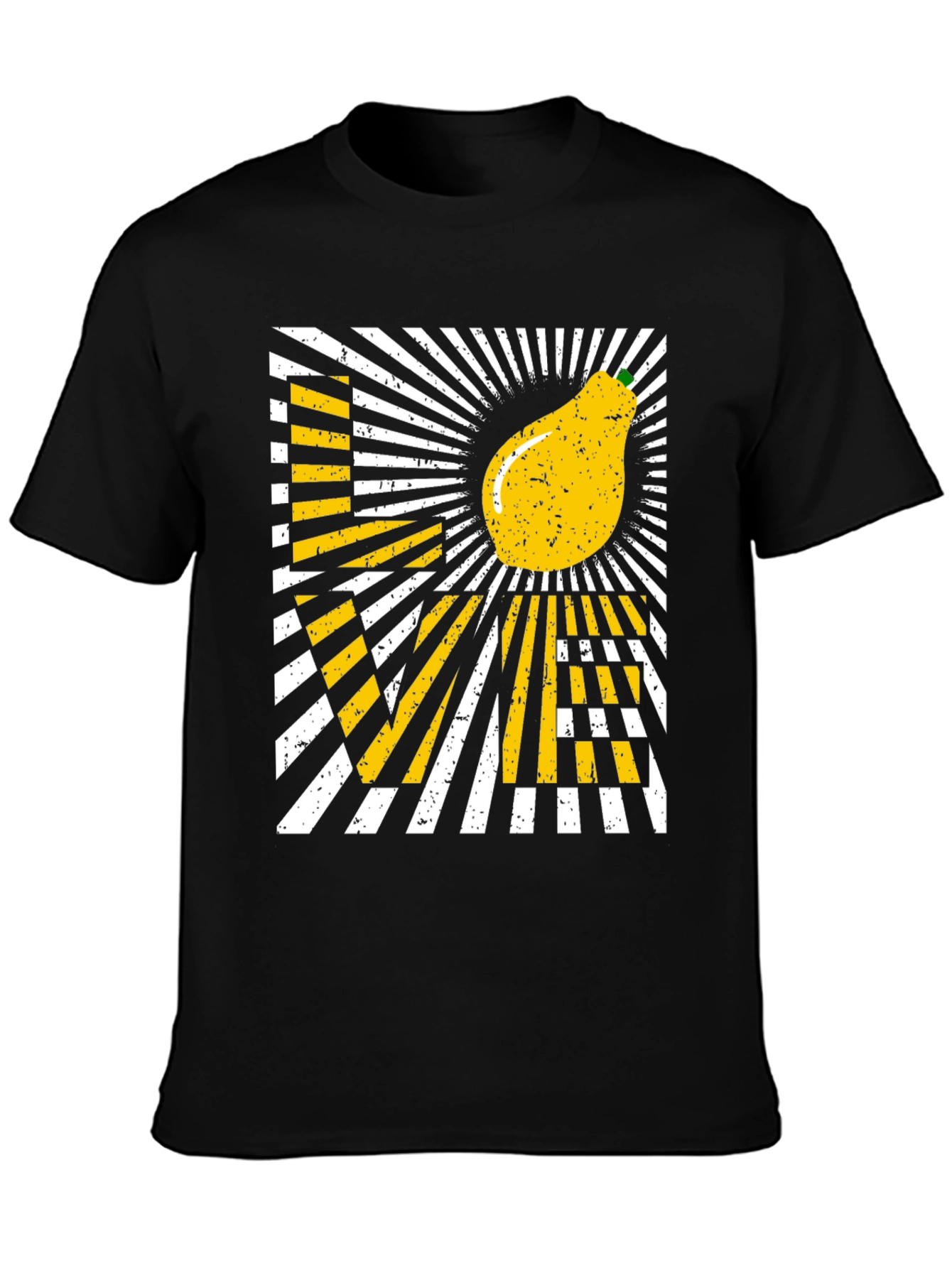 Love Pear Graphic T-Shirt - Black Cotton Tee