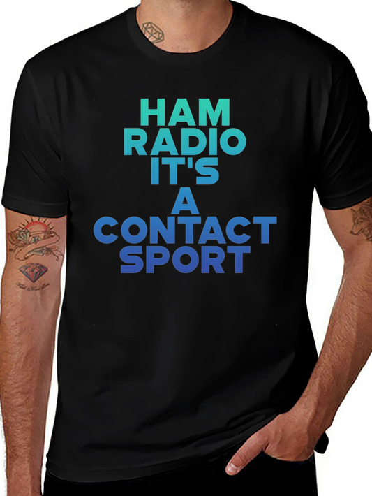 Ham Radio Contact Sport Graphic Tee
