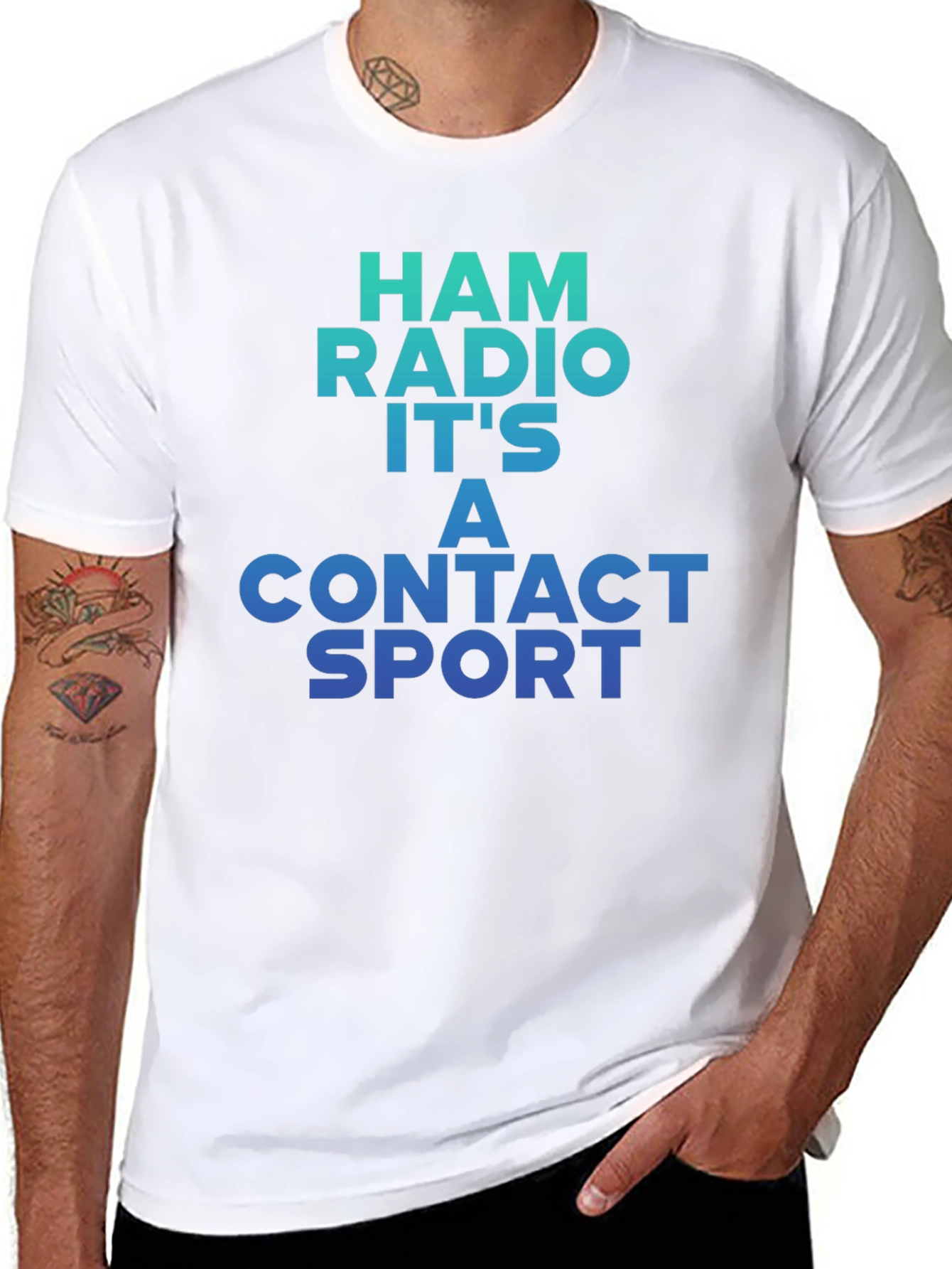 Ham Radio Contact Sport Graphic Tee