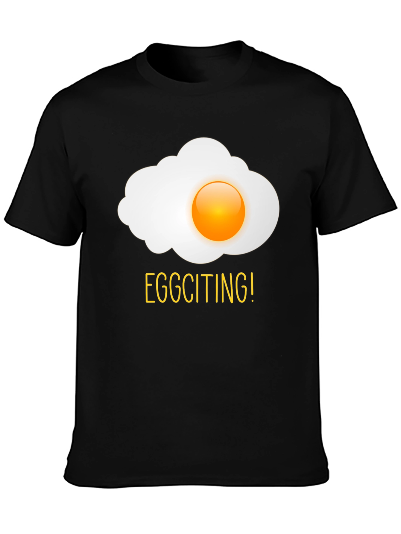 Eggciting! Novelty Egg Graphic Print T-Shirt