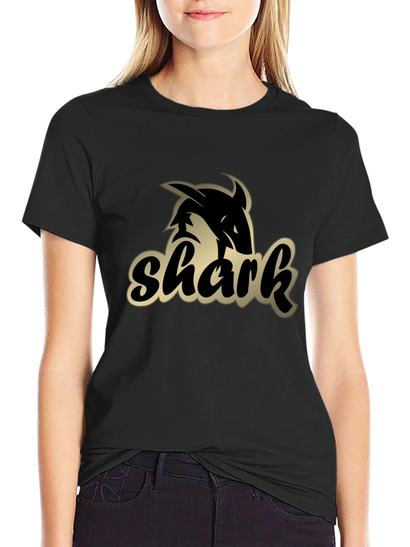 Shark Graphic Black T-Shirt