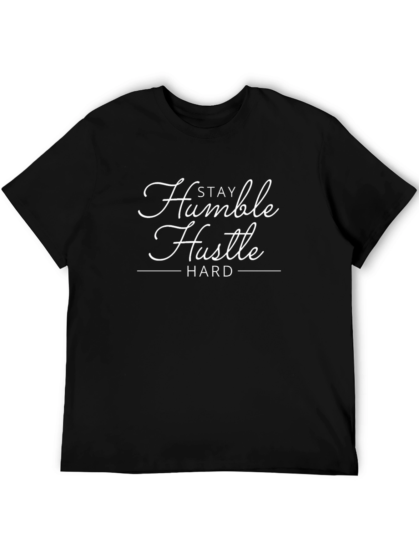 Stay Humble Hustle Hard Black Graphic Tee