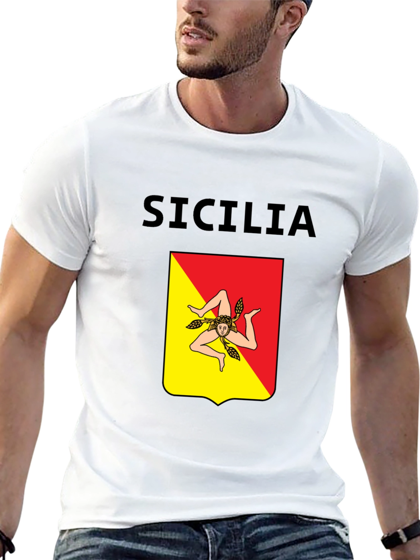Sicilia T-Shirt: Sicilian Flag Design