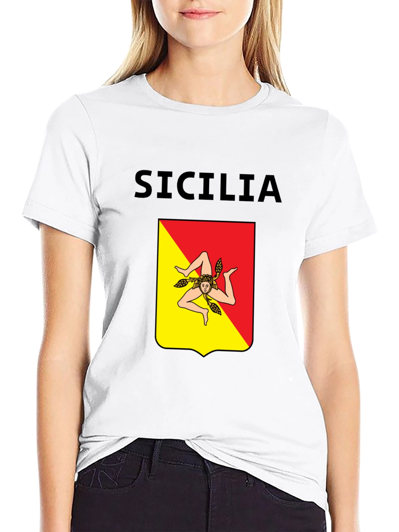 Sicilia T-Shirt: Sicilian Flag Design