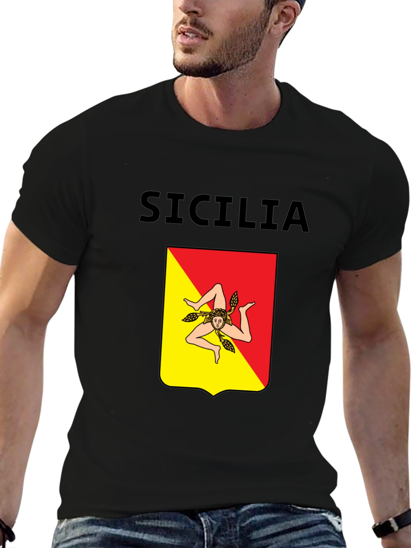 Sicilia T-Shirt: Sicilian Flag Design