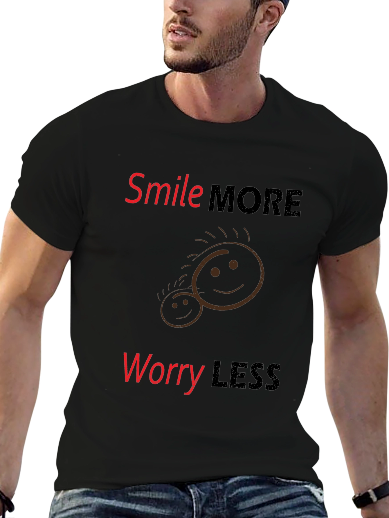 Smile More Worry Less Graphic Tee