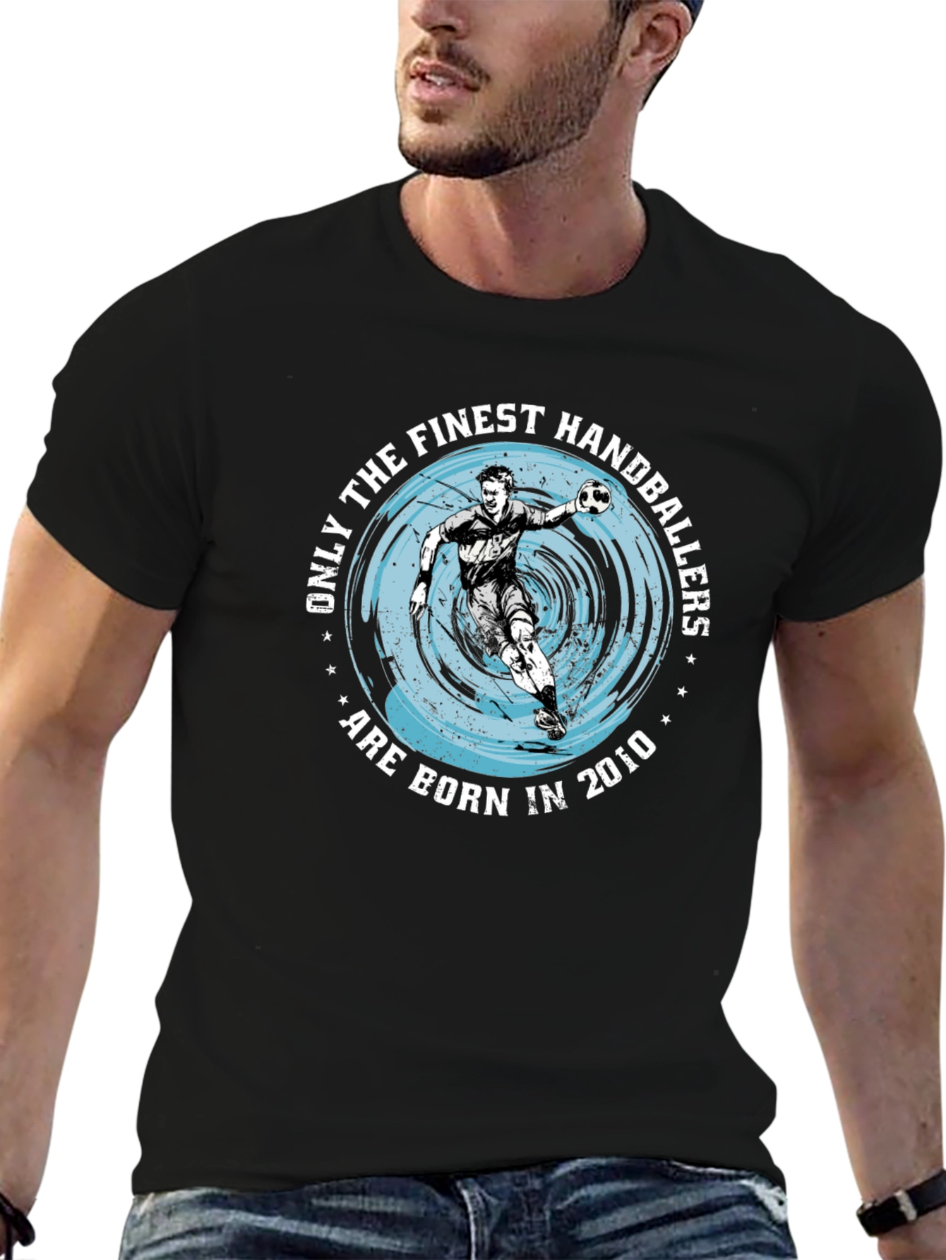 Finest Handballers Born 2010 Black T-Shirt