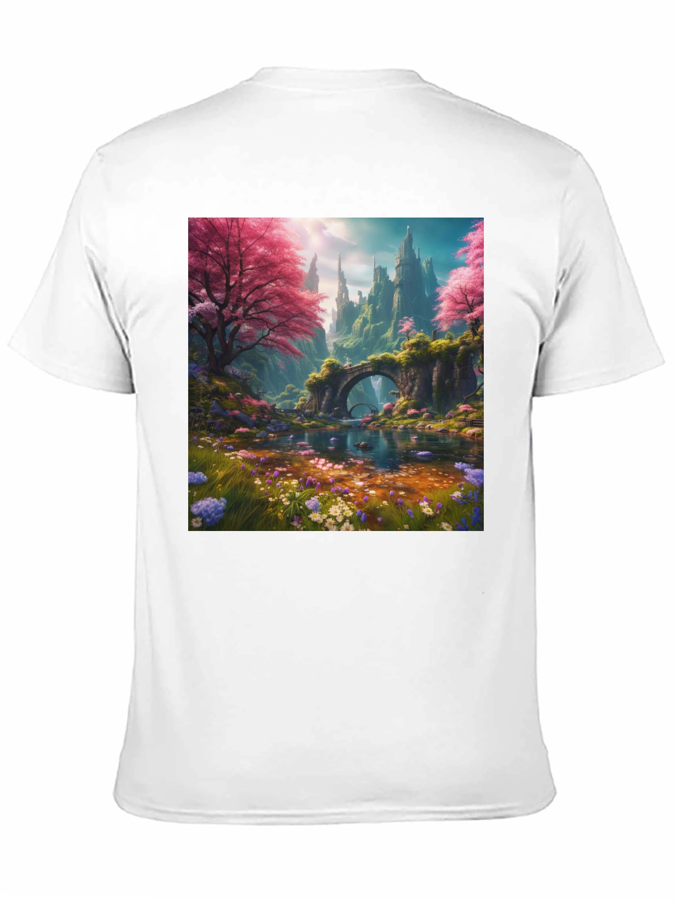 Enchanted Landscape Graphic Tee - Black