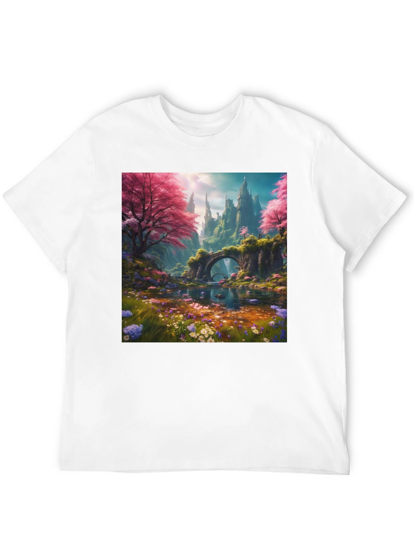 Enchanted Landscape Graphic Tee - Black