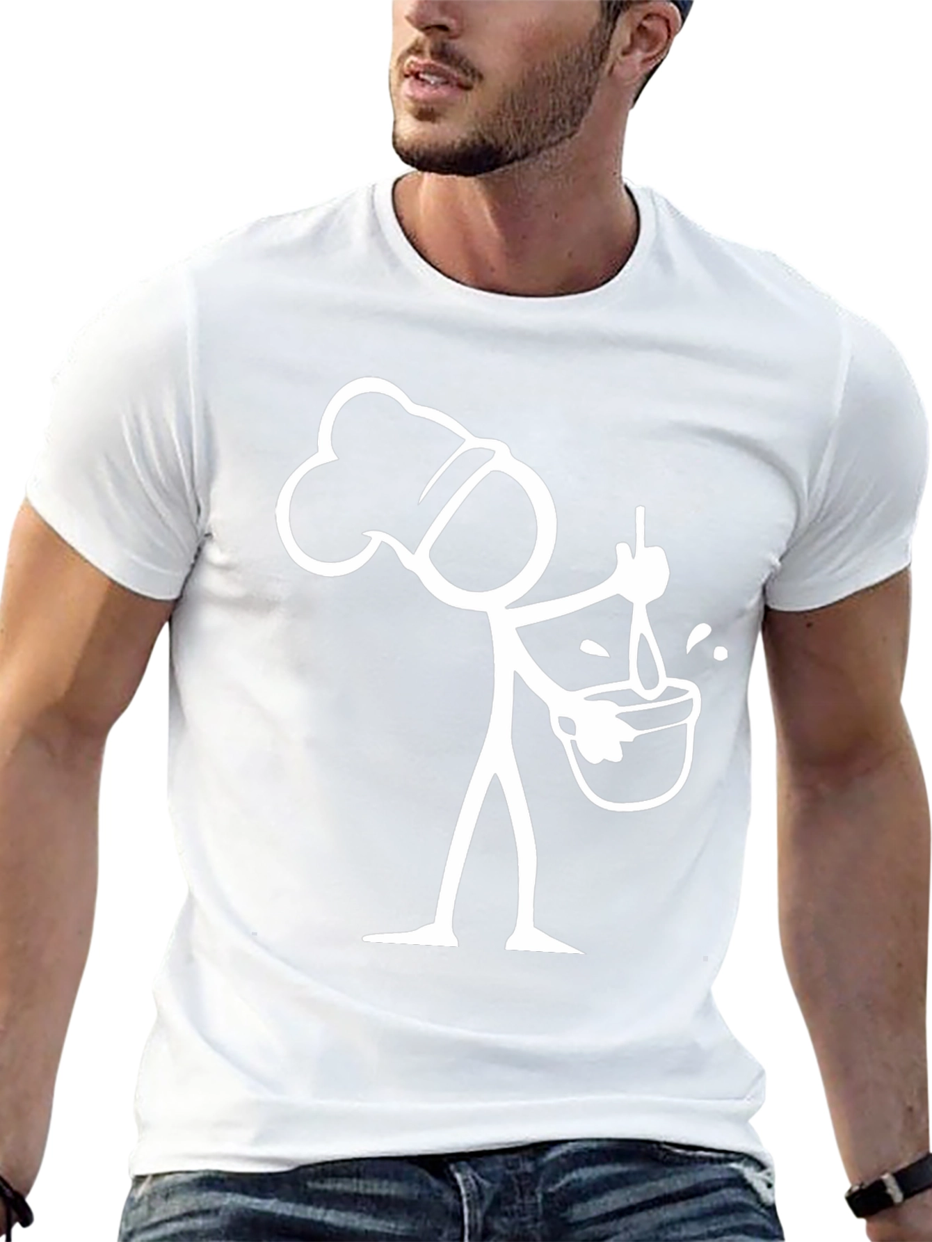 Chef Stick Figure Graphic T-Shirt