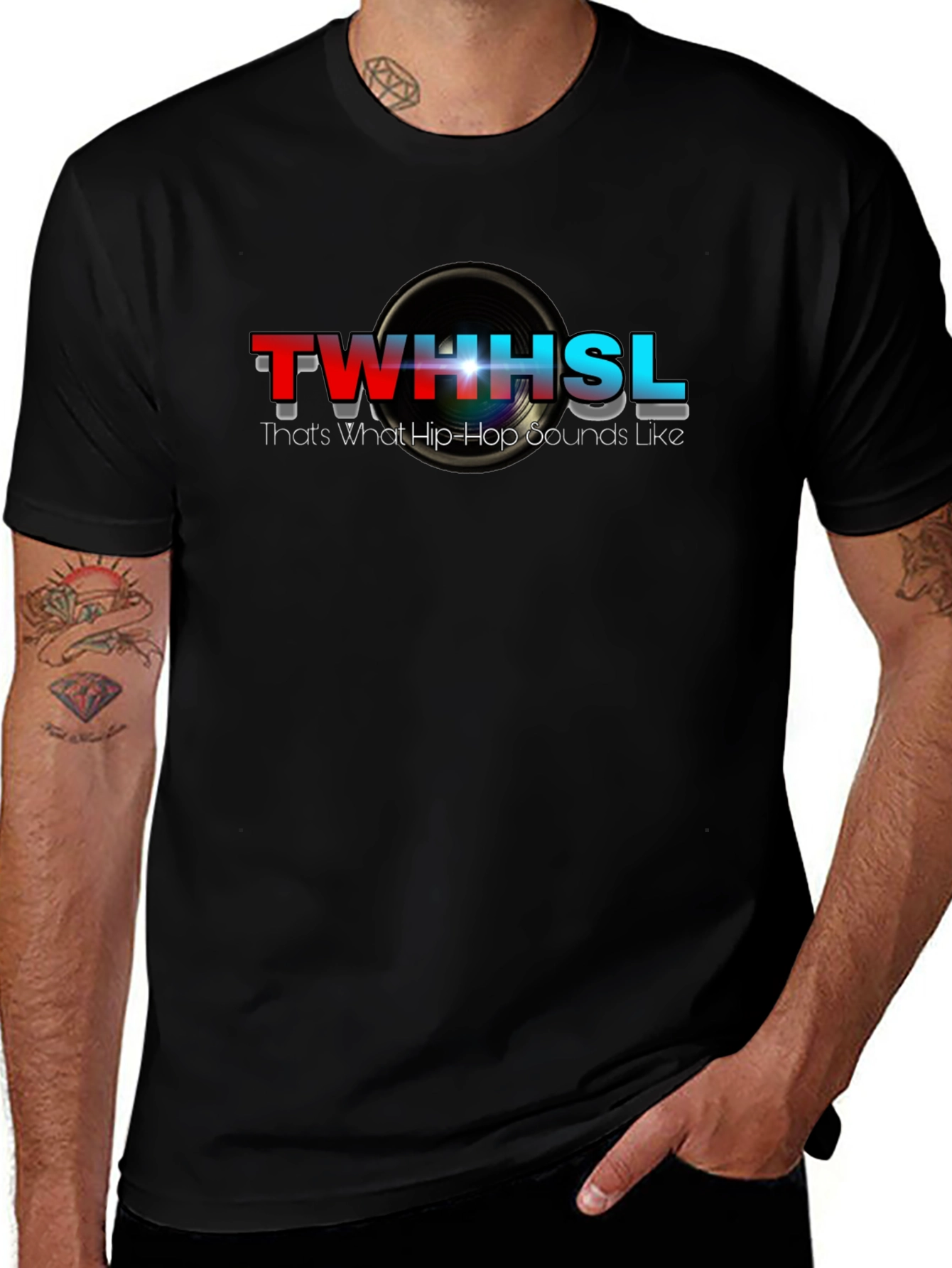 TWHHSL Hip-Hop Sounds Black Graphic Tee