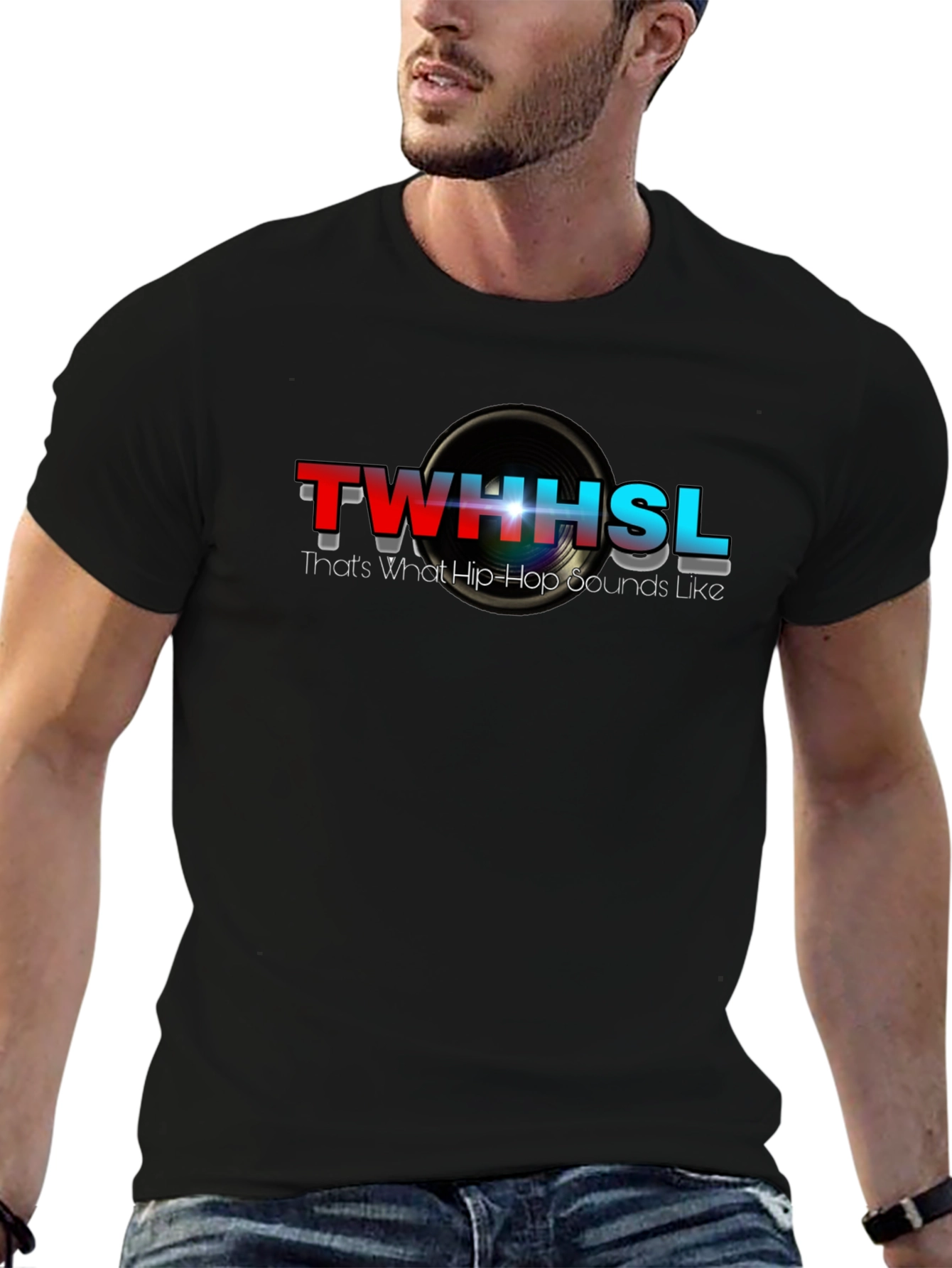 TWHHSL Hip-Hop Sounds Black Graphic Tee