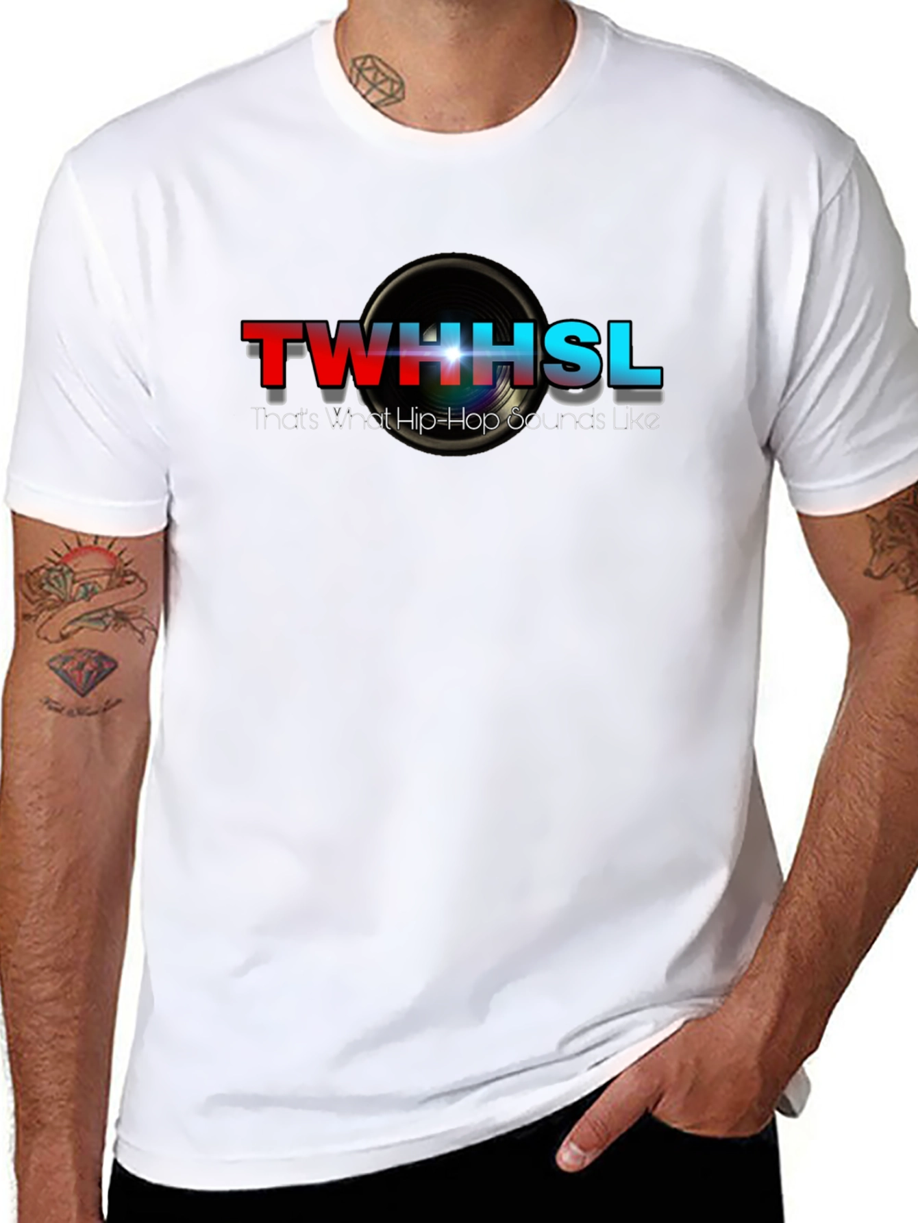 TWHHSL Hip-Hop Sounds Black Graphic Tee