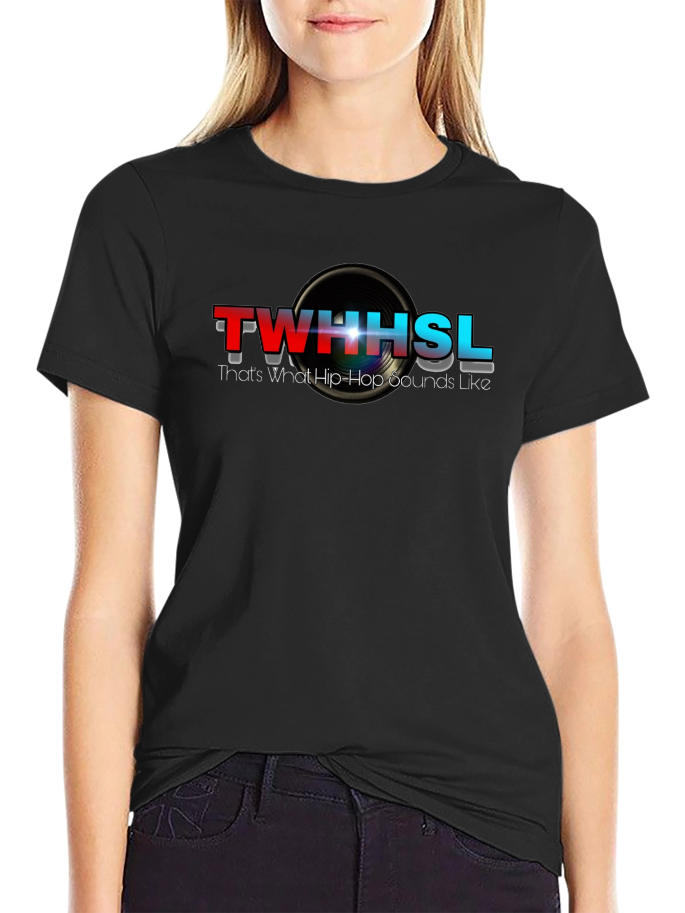 TWHHSL Hip-Hop Sounds Black Graphic Tee