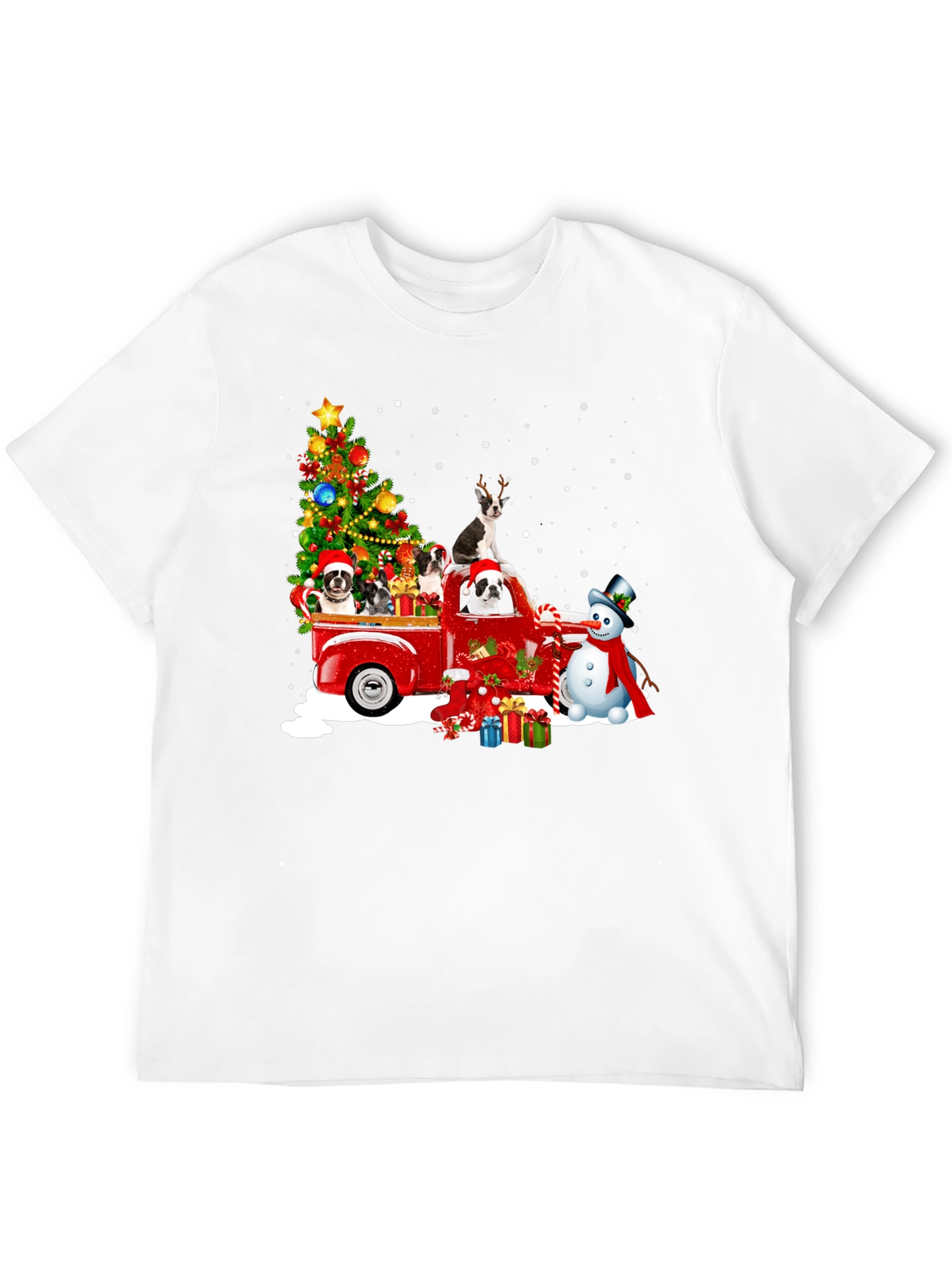 Christmas Dogs in Truck T-Shirt
