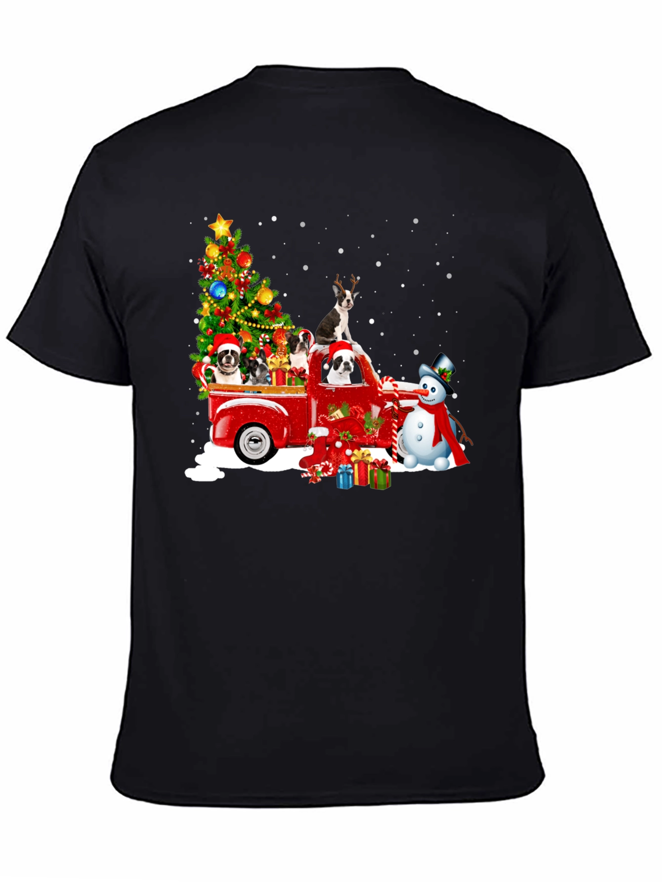 Christmas Dogs in Truck T-Shirt